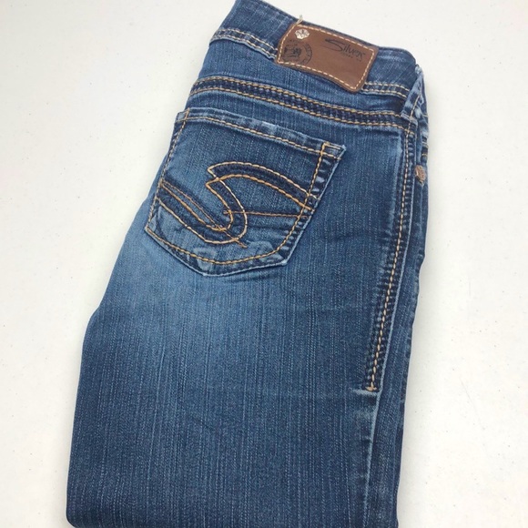 Silver Jeans Denim - VINTAGE SILVER SUKI SLIM JEANS 25x31 DISTRESSED ❤️